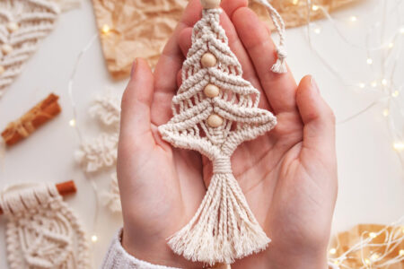Choinka z makramy jak zrobić